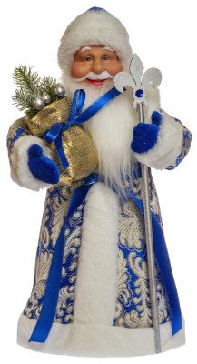 Дед Мороз с подарком (синий)