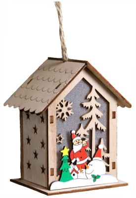 Ёлочная игрушка-светильник "Дед Мороз со снеговиками"