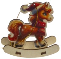Сувенир - подвес "Лошадка - качалка"